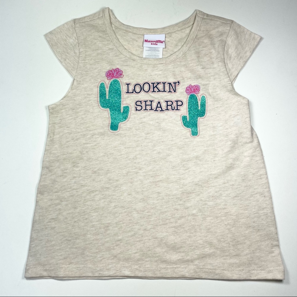 NWOT Nannette “Looking sharp” Cactus Tee Size 3T